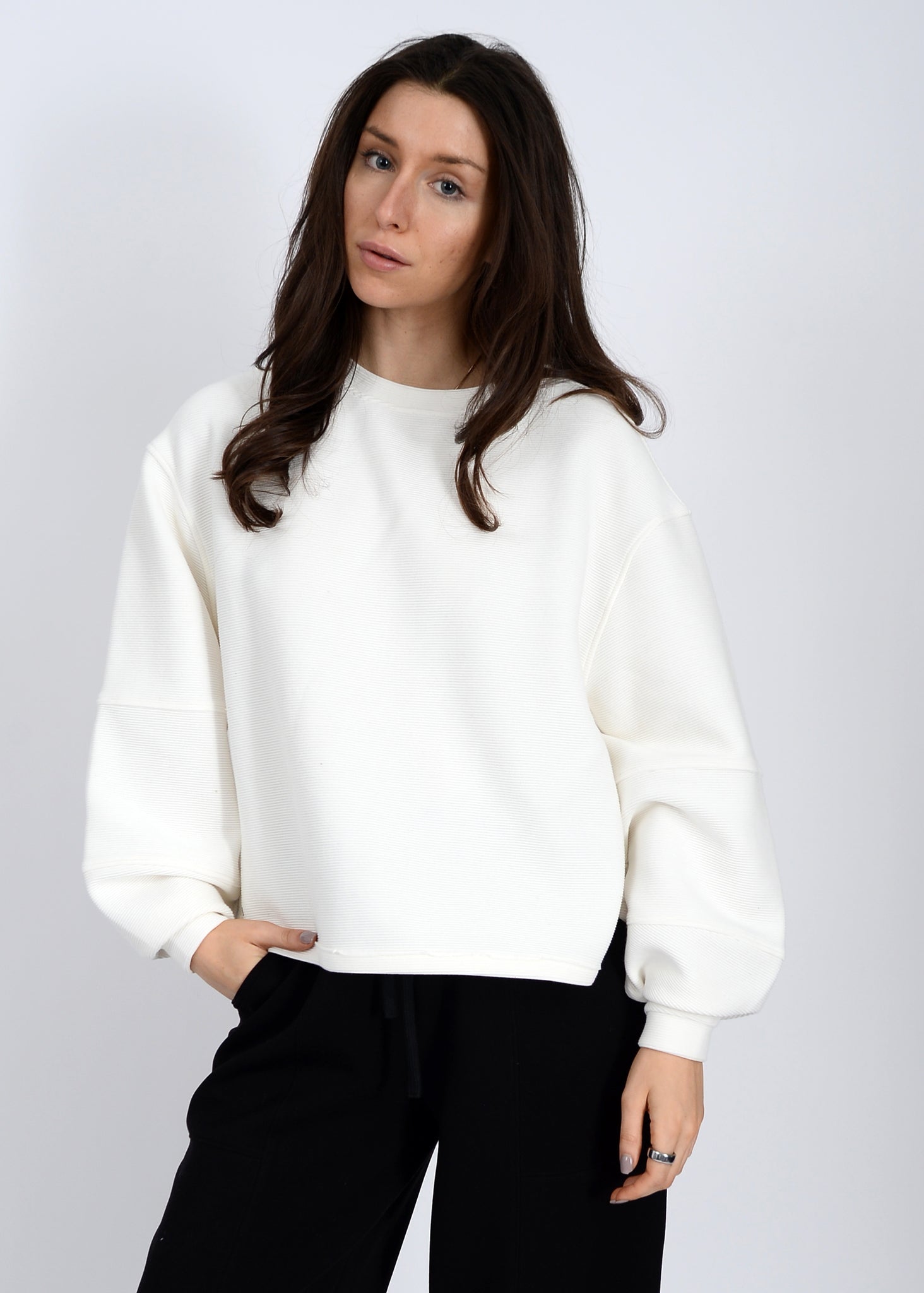 RD Style Lucina Ottoman High Lo Sweater CALLA LILY