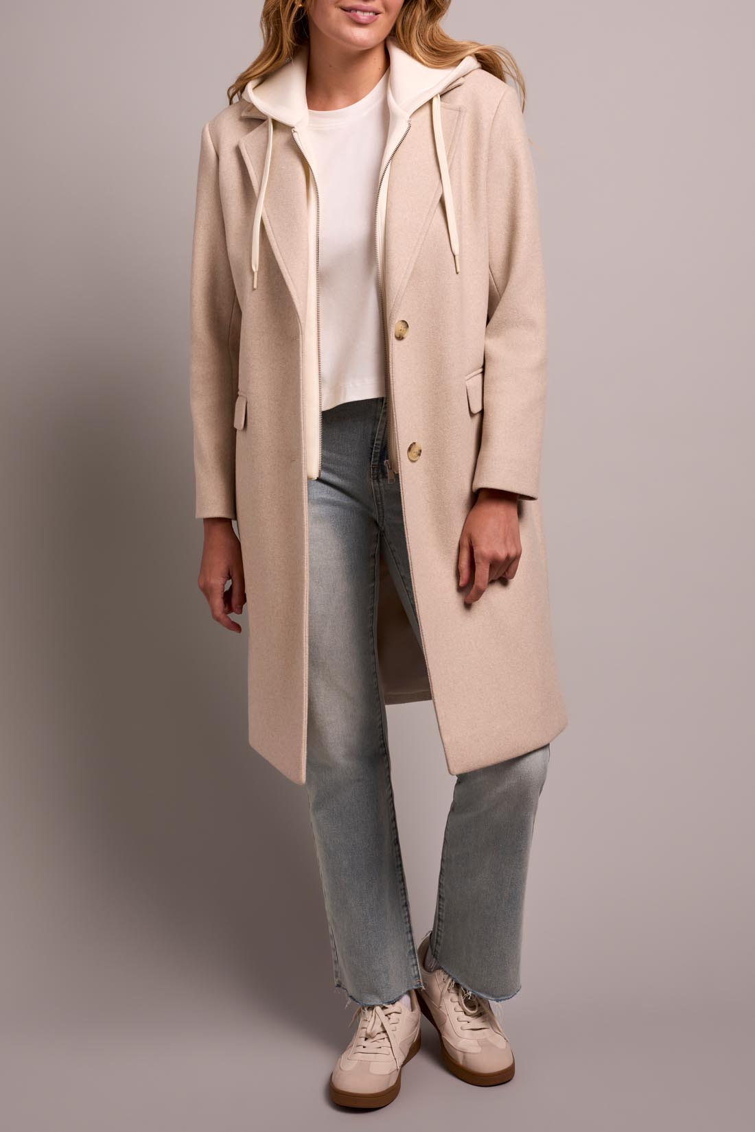 Tribal Car Coat w. Fooler Hoodie OAT