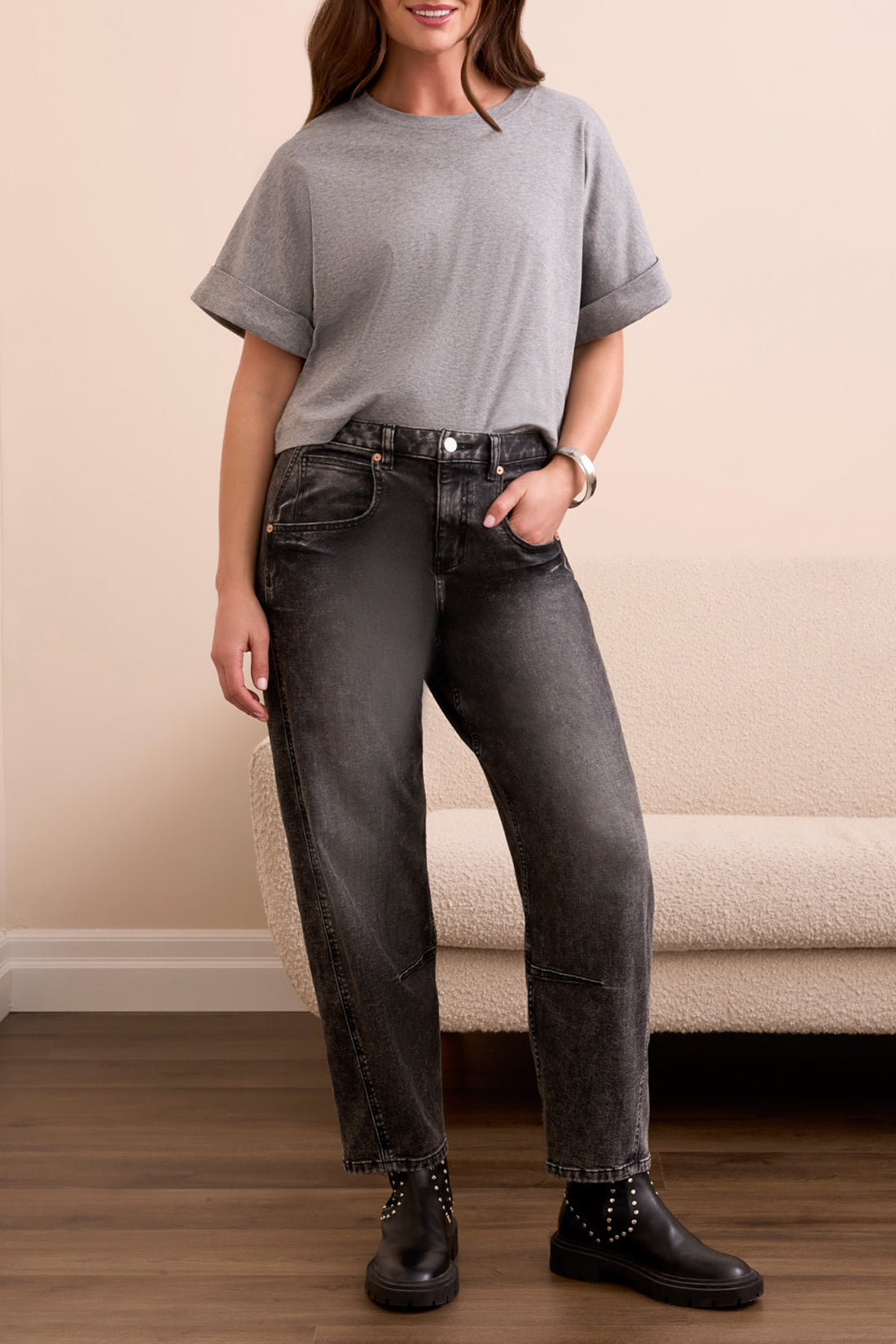 Tribal Audrey Girlfriend Barrel Jeans DNM