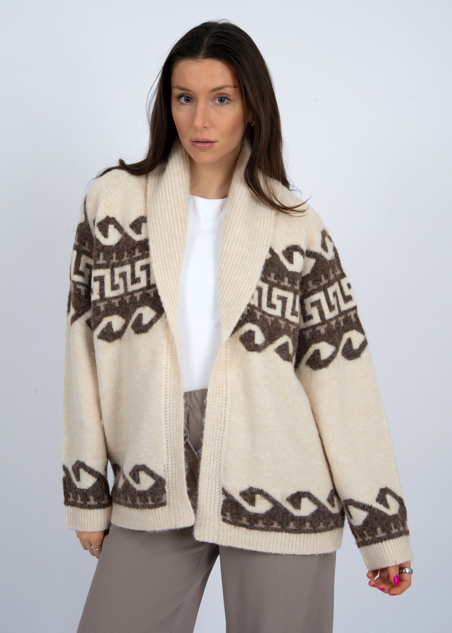 RD Style Astrid Shawl Collar Cardigan NAT