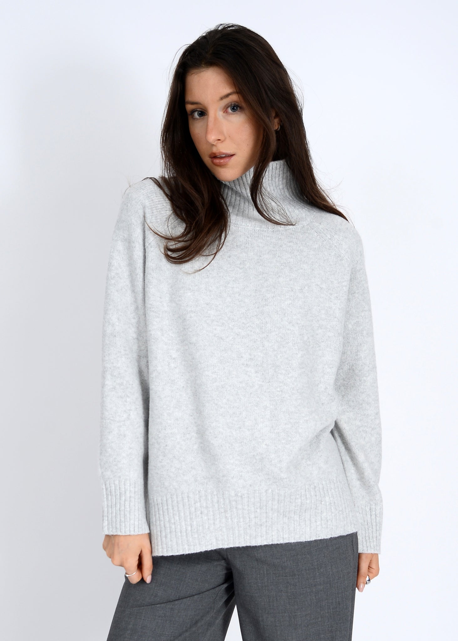 RD Style Anthousa Mock Neck Sweater DOVE GRY
