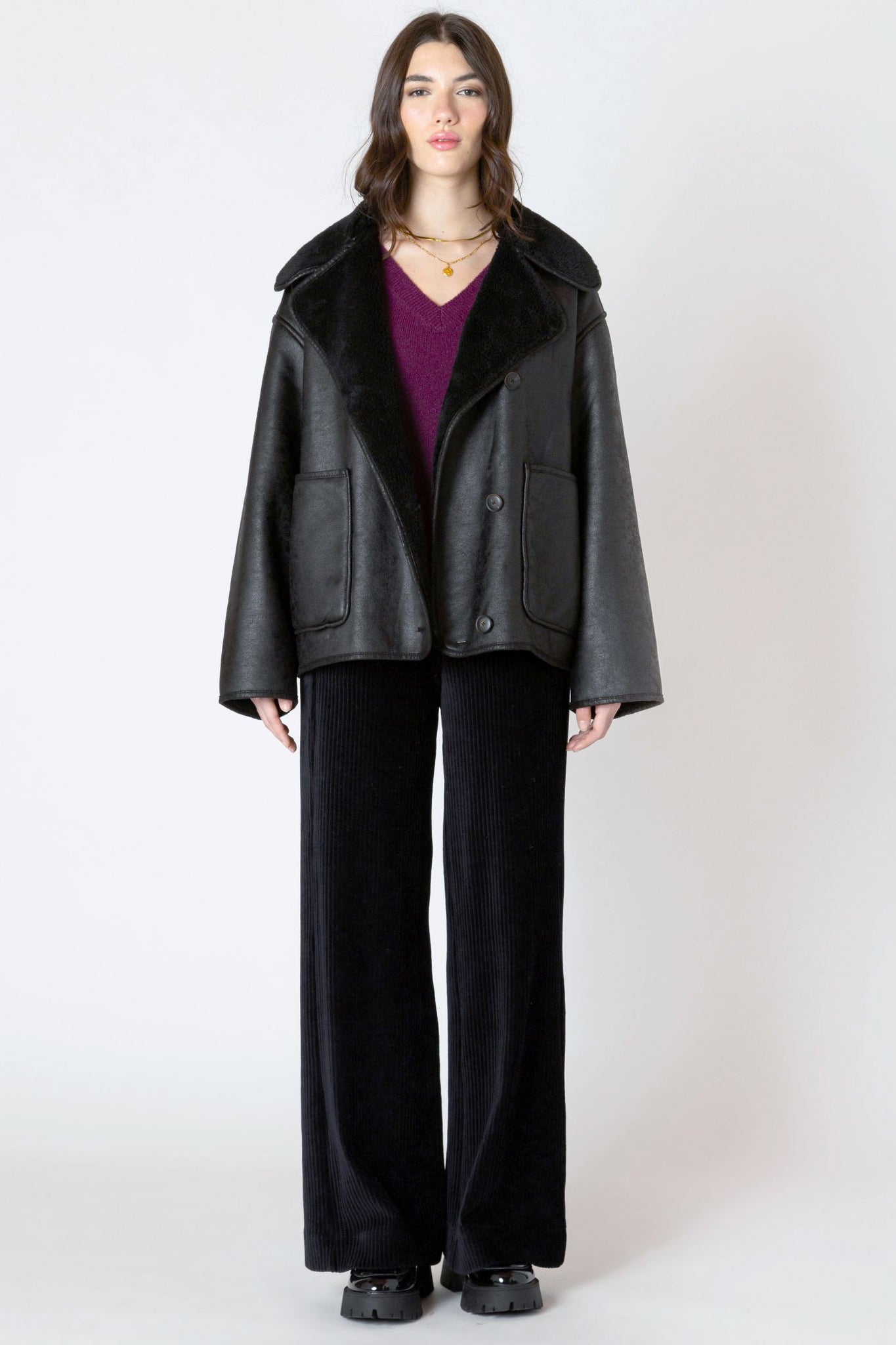Dex Double Faced Sueded Jacket BLK