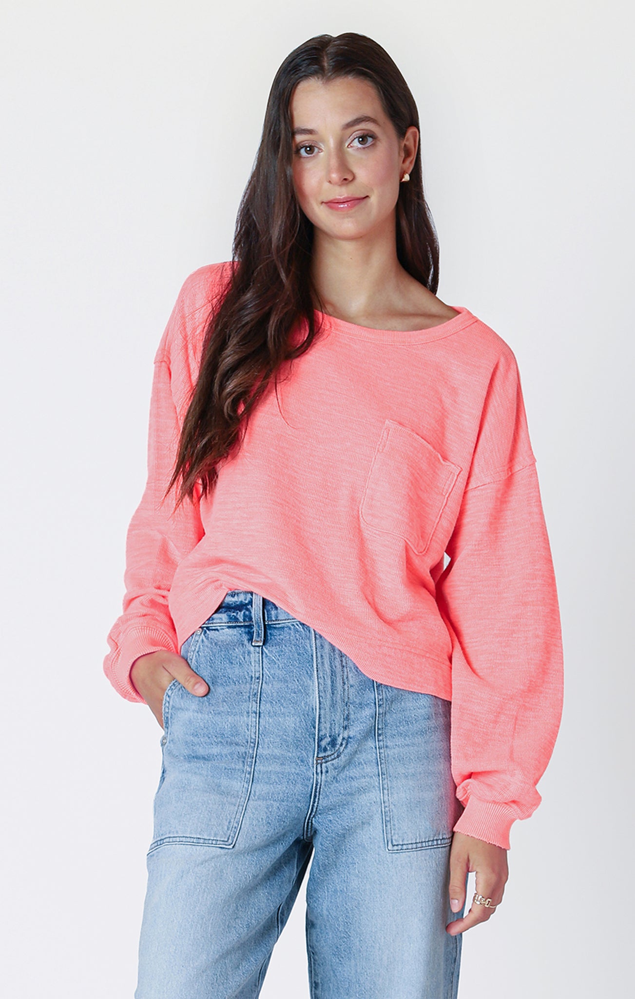 Dex Crew Neck Sweatshirt CORAL