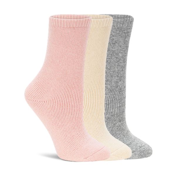 Lemon Wool Hiker Boot Crew Sock 3 Pack LT PINK